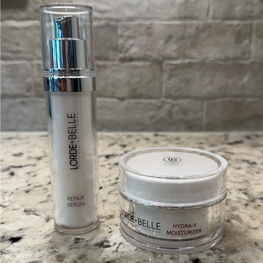 Lorde + Belle NEW Repair Serum and Hydra-V Moisturizer Set - Picture 1 of 2